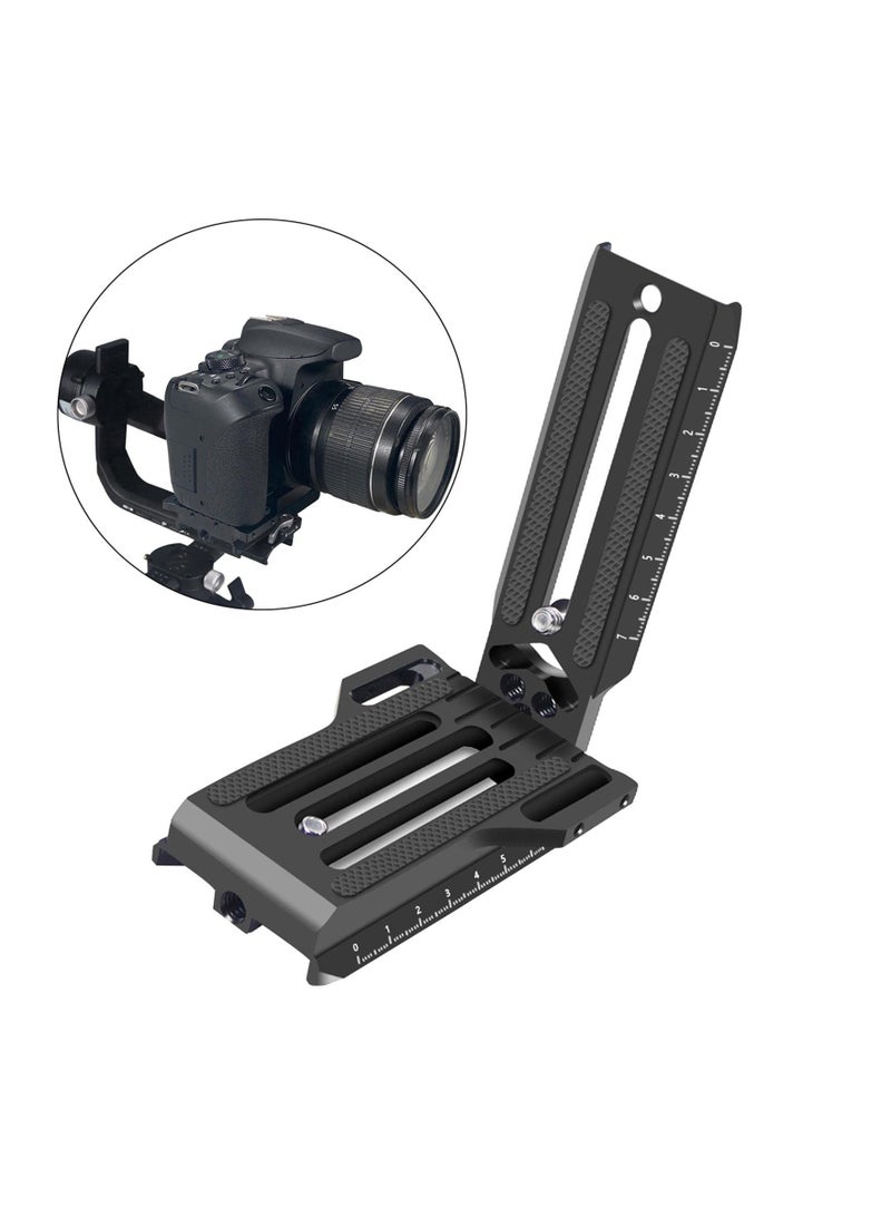 SLR Vertical Fast Mounting Board Black Fast Loading Professional L Type Mount Bracket for ZHIYUN WEEBILL, for RSC2 RS2, for DJ1