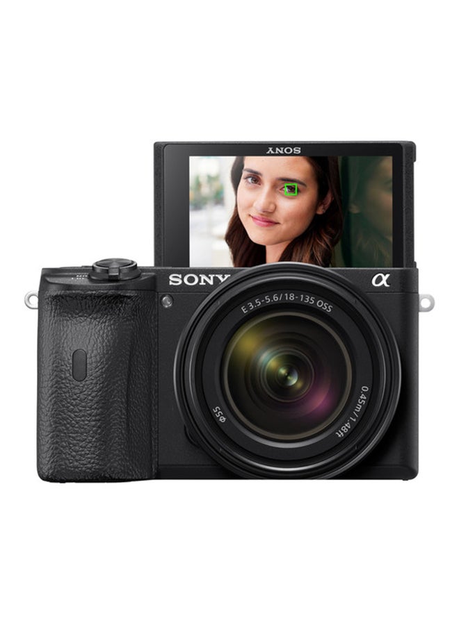Alpha A6600 Mirrorless Camera With E 18-135mm f/3.5-5.6 OSS Lens 24.2MP With Tilt Touchscreen, Built-in Wi-Fi And Bluetooth