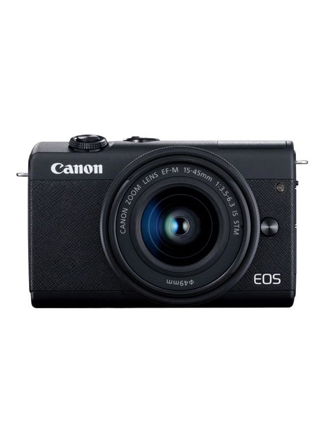 EOS M200 Mirrorless Camera With EF-M 15-45mm f/3.5-6.3 IS STM Lens 24.1MP Tilting LCD Touchscreen, Built-In Wi-Fi And Bluetooth