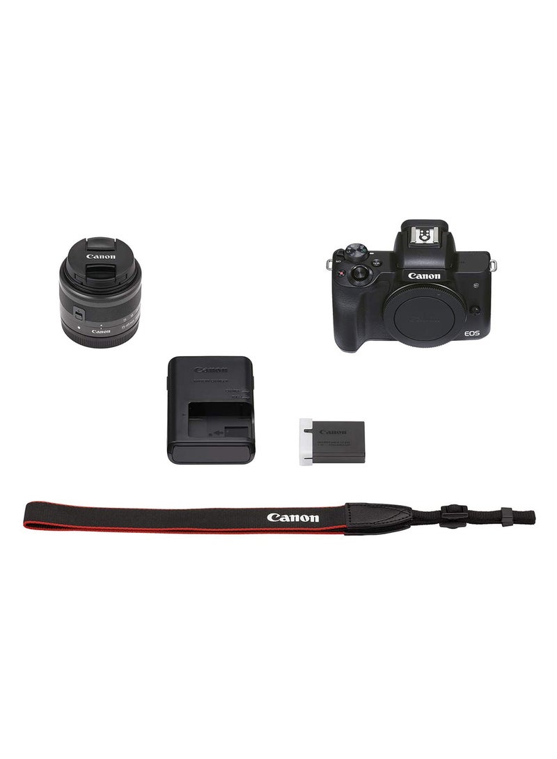 EOS M50 Mark II + Ef-M 15-45mm Is Stm Kit Black