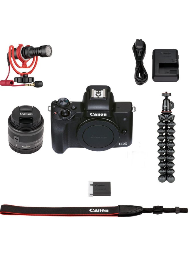 EOS M50 Mark II Mirrorless Vlogging Camera Kit