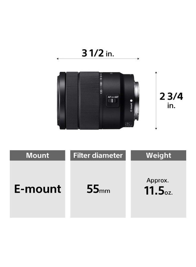 SEL18135 APS-C E-Mount Zoom Lens, 18-135mm F3.5-5.6 OSS