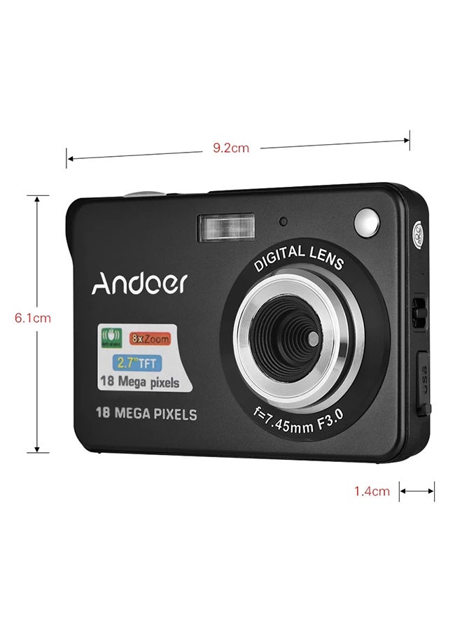 18M HD Digital Camera Video with 2-Piece Rechargeable Batteries