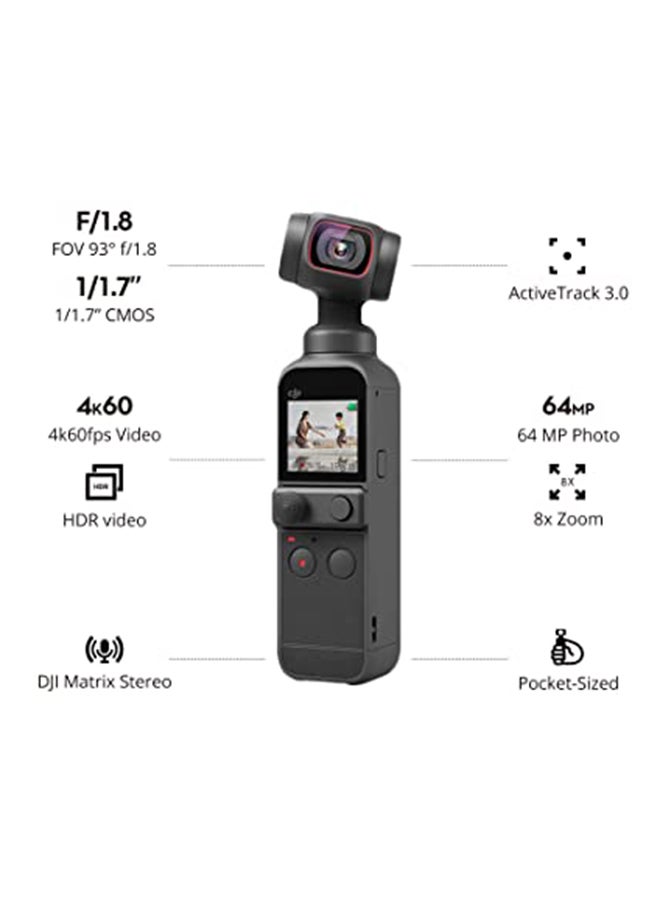 Pocket 2 With Wi-Fi / Bluetooth Capabilities / 4K Handheld Sports And Action Camera