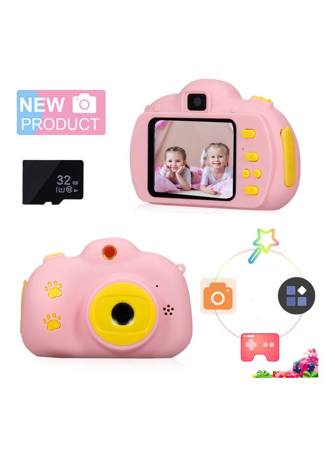 Rechargeable 1080P Video Camera Toys Pink With 32GB Card