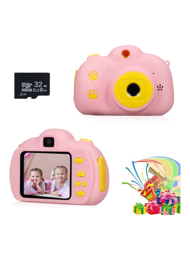 Rechargeable 1080P Video Camera Toys Pink With 32GB Card