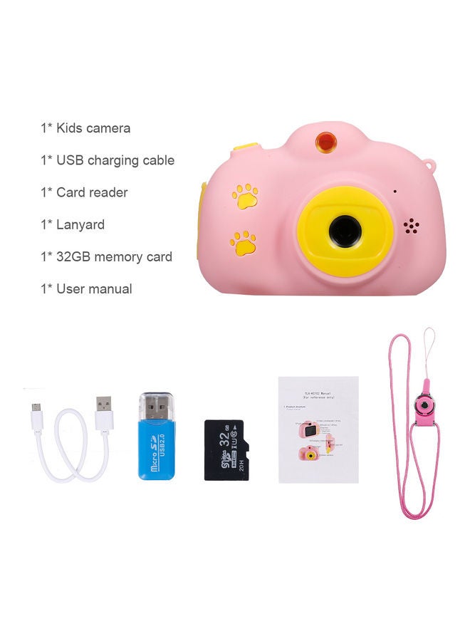 Rechargeable 1080P Video Camera Toys Pink With 32GB Card