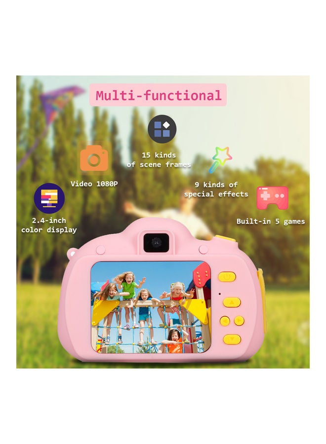 Rechargeable 1080P Video Camera Toys Pink With 32GB Card
