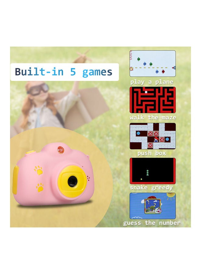 Rechargeable 1080P Video Camera Toys Pink With 32GB Card
