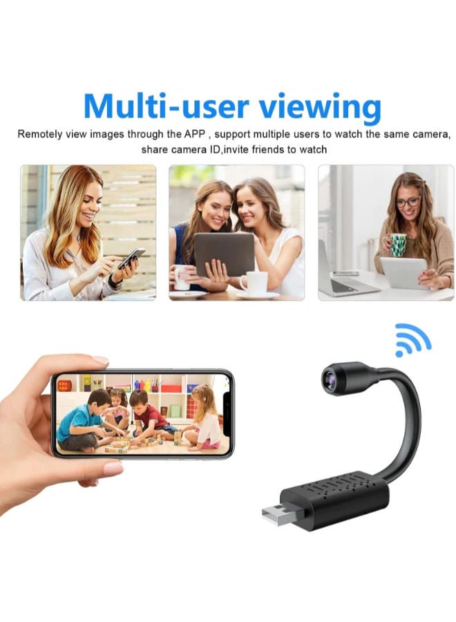Camera  Full HD 4K 1080P USB camera mini spy  WiFi digital camera Wireless USB Plug Small Security Camera 1080P HD Motion Detection Monitor for Home Office Indoor