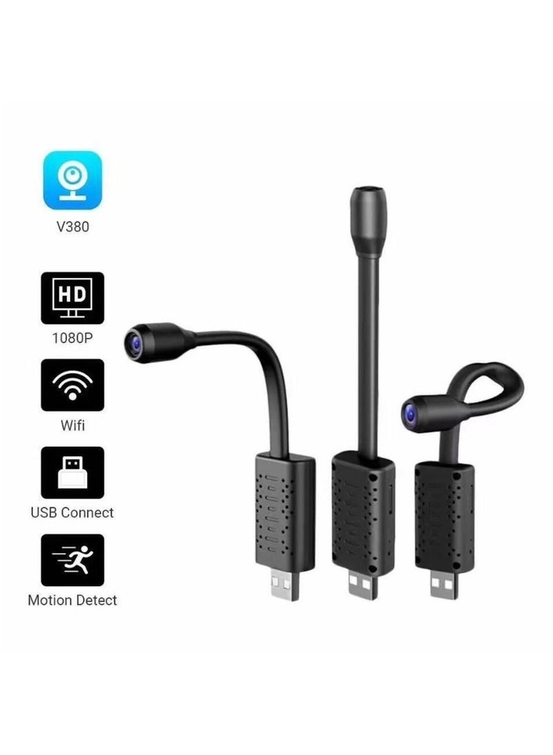 Full HD 4K 1080p USB WiFi Mini camera WiFi wireless camera USB Plug Mini security camera 1080p HD motion detection Monitor For Home Office indoor