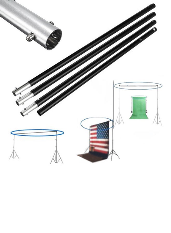 Adjustable Photography Studio Backdrop Crossbar Kit Black