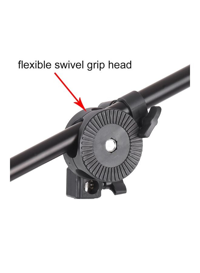 Photography Reflector Diffuser Holder Stand With Clip Flexible Swivel Grip Head Clamp Black