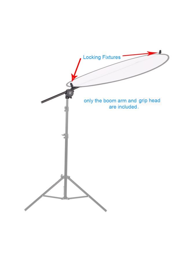 Photography Reflector Diffuser Holder Stand With Clip Flexible Swivel Grip Head Clamp Black