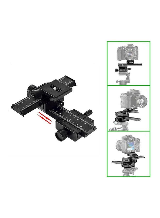 4-Way Macro Focus Rail Slider For Digital/SLR Camera Black/White