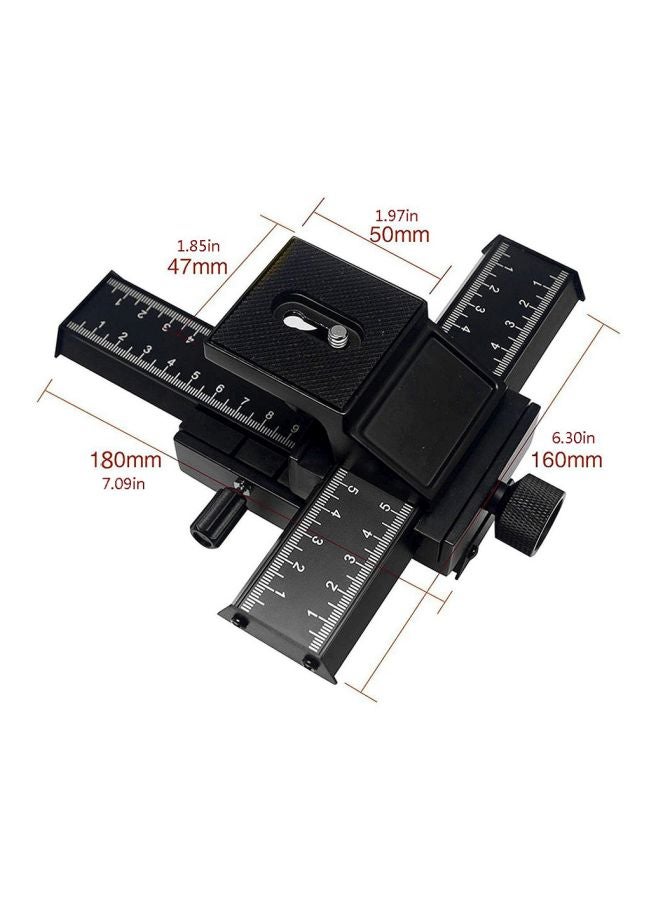 4-Way Macro Focus Rail Slider For Digital/SLR Camera Black/White