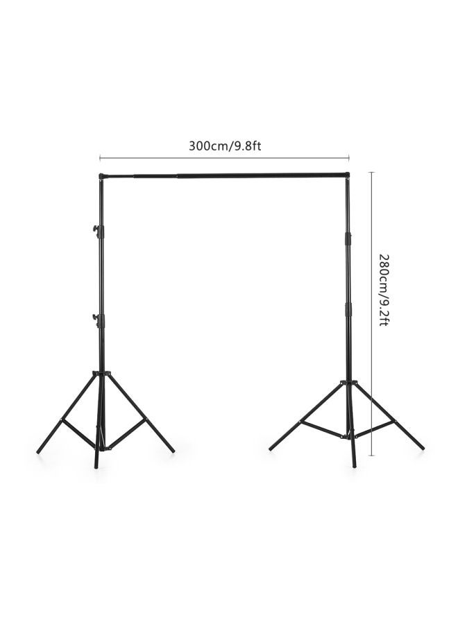 5-Piece Adjustable Studio Photography Backdrop Stand Kit Black