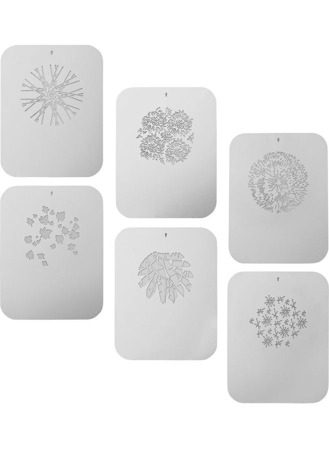 6-Piece Conical Focalize Condenser Patterned Photography Light Plate Set 8x6.1cm White