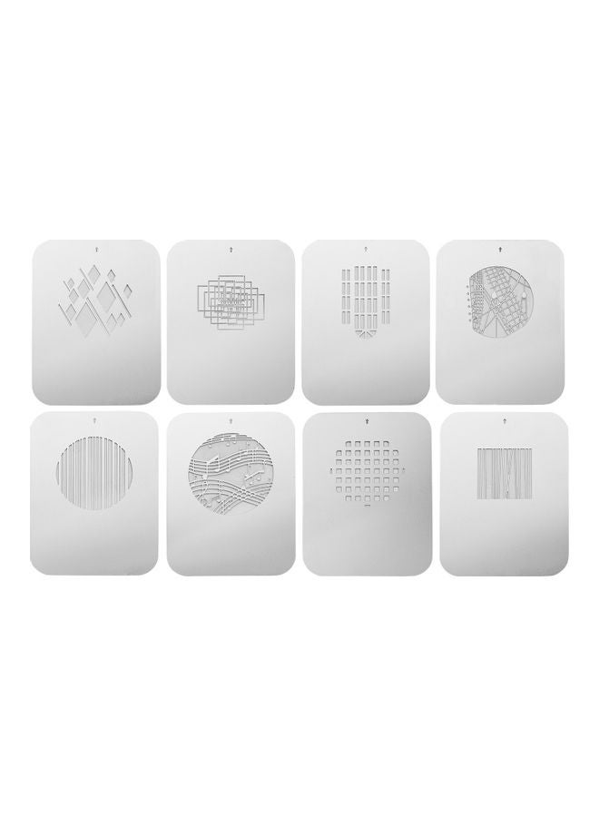 8-Piece Conical Focalize Condenser Patterned Photography Light Plate Set 8x6.1cm White