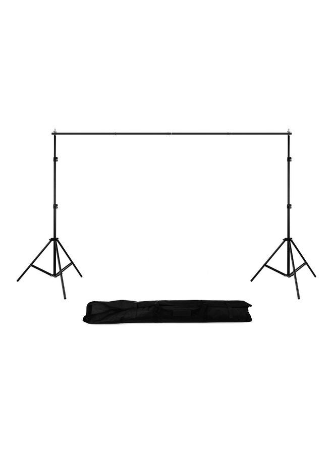 Aluminum Alloy Adjustable Photography Background Support System With Carrying Bag Black