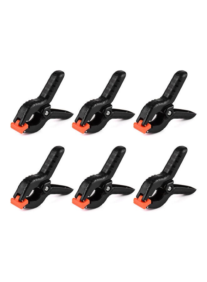 Set Of 6 Backdrop Spring Clamp Clips Black