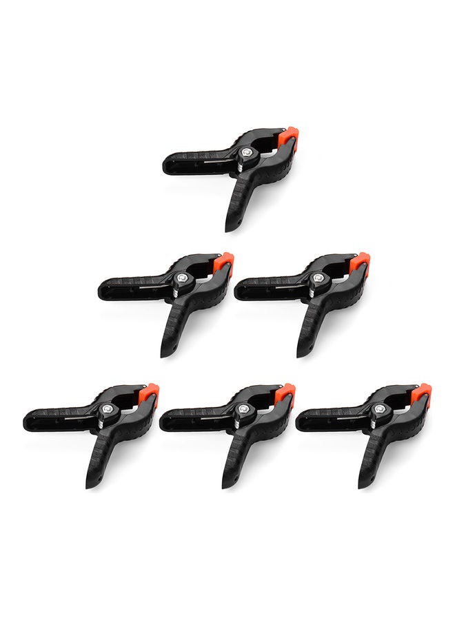 Set Of 6 Backdrop Spring Clamp Clips Black