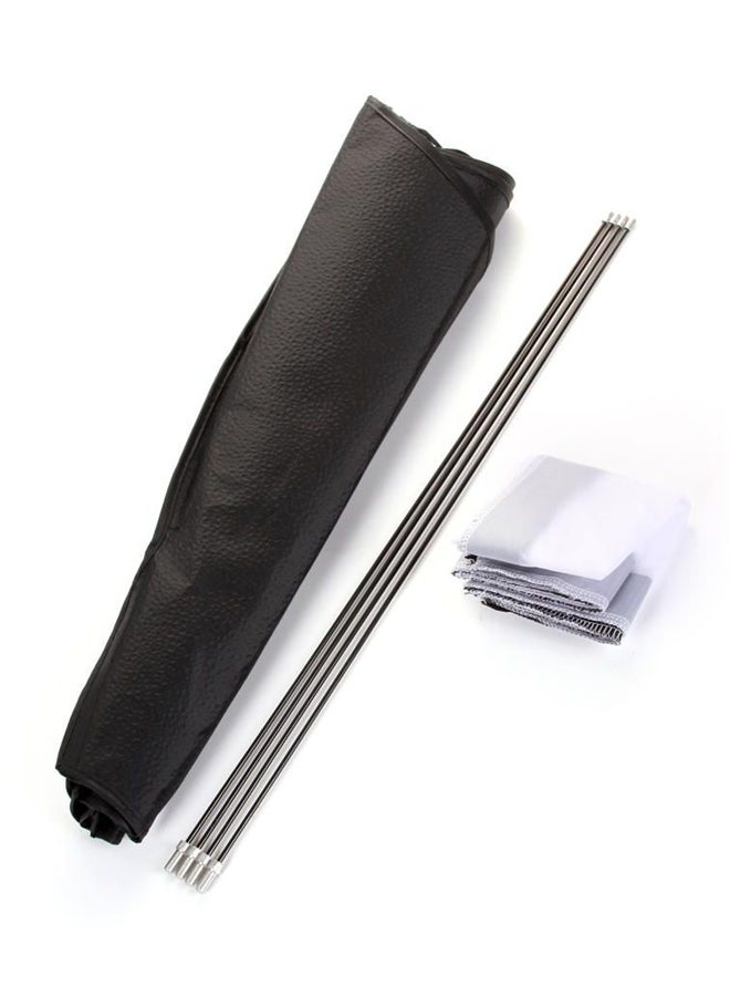 4 Socket E27 Bulb Lamp Holder With Softbox Black/White