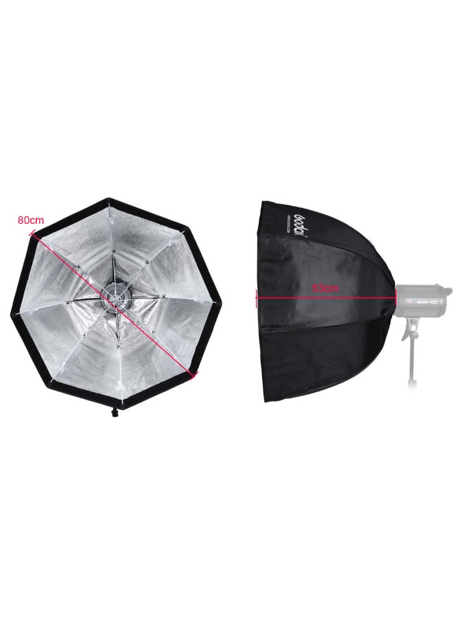 Portable Octagonal Umbrella for Speedlite Black