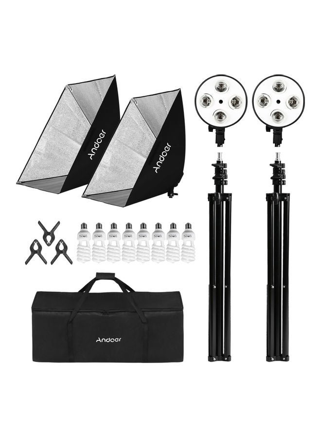 20-Piece Studio Photography Lighting Kit Black/White