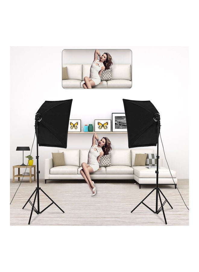 20-Piece Studio Photography Lighting Kit Black/White