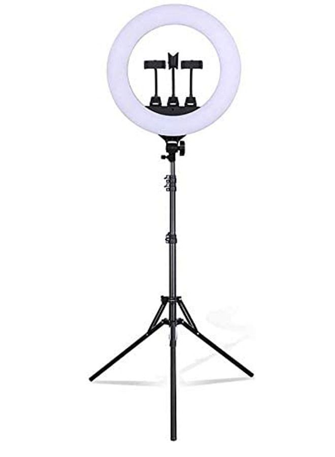 HQ 18N Soft Ring Light with Tripod Stand for Selfie Makeup Live Stream and YouTube Video Dimmable LED Camera Light