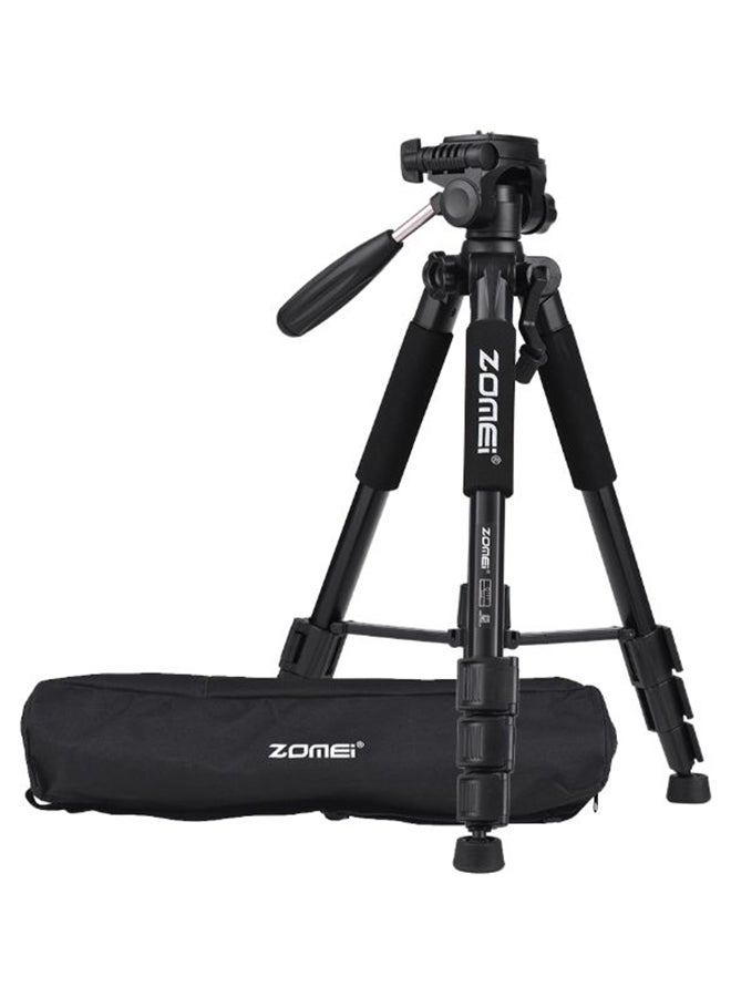 Travel Tripod With Quick Release Plate For Canon Nikon Sony DSLR Smartphone Black