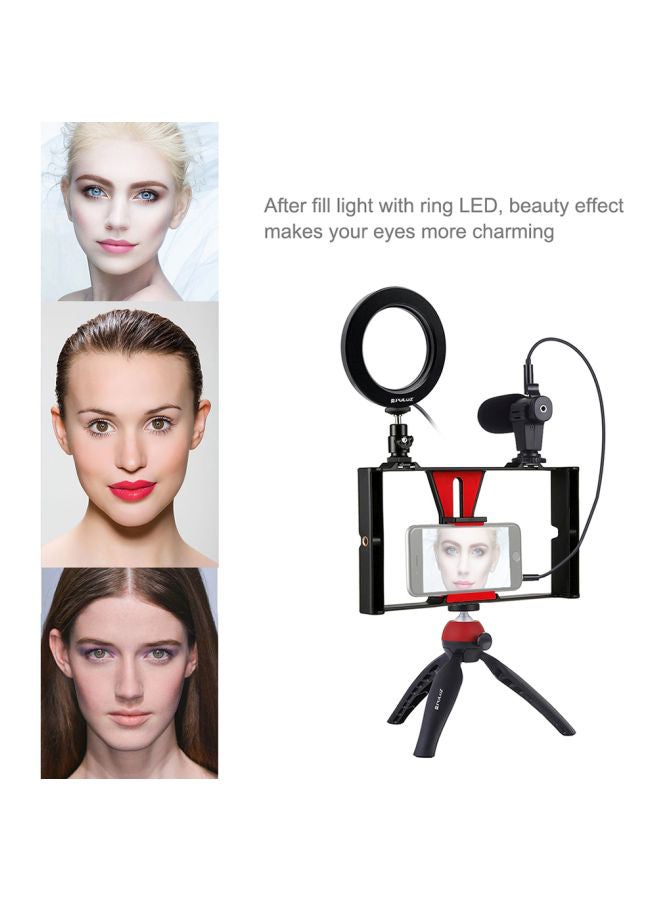 Flexible Tripod Vertical Bracket Mount With Accessories Red/Black/White