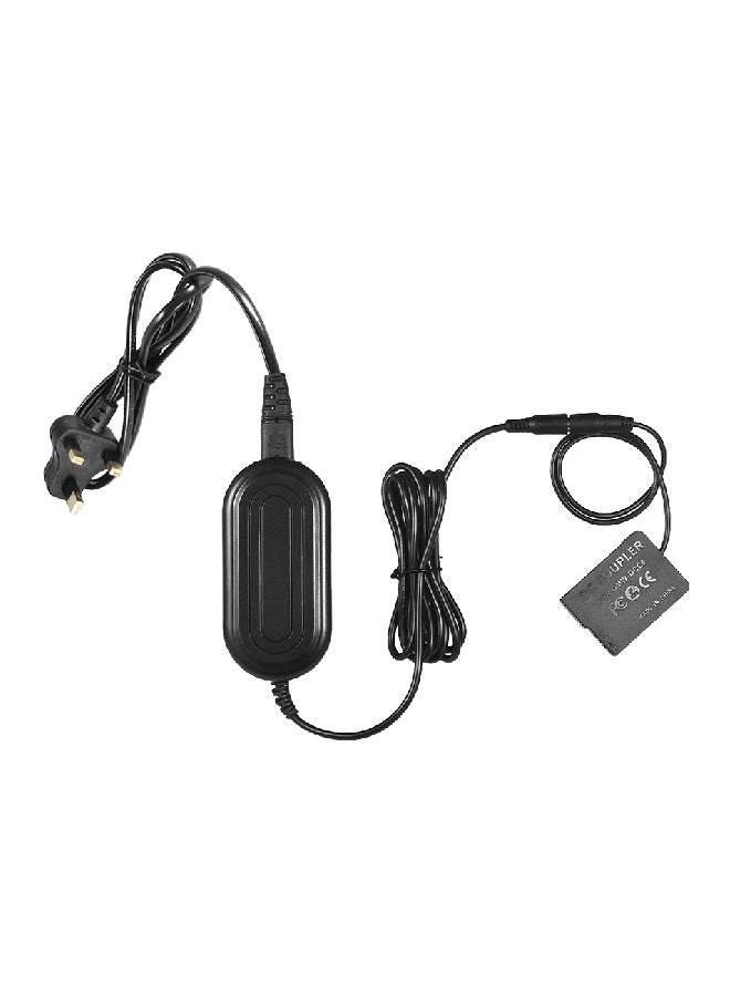 AC Power Adapter Supply Camera Charger With DC Coupler Kit For Panasonic DMC-FZ200/FZ1000/GH2 Black