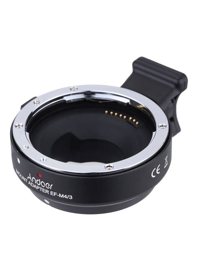 EF-MFT Electronic Aperture Control Lens Mount Adapter Black/Silver