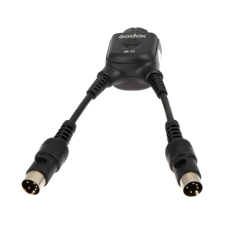 DB-02 Cable Y Adapter 2 to 1 for PROPAC Power Pack PB960 Flash AD360 AD180 Black