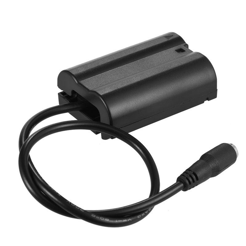 EN-EL15 Fully Decocded Dummy Battery Pack DC Coupler Connector For Nikon DSLR Camera Black