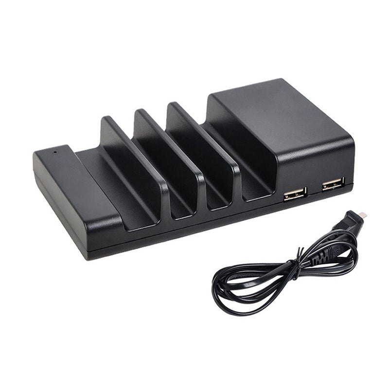 Multi-ports Multifunctional Portable Intelligent Universal USB Charging Station Hub Black
