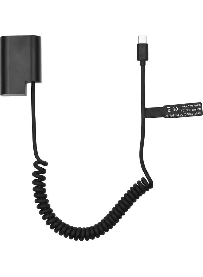 Dummy Battery USB-C Coupler Adapter Black
