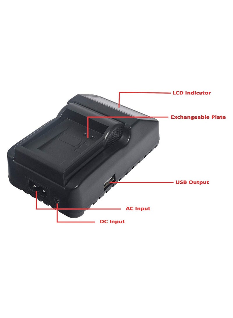 DMK Power EN-EL3e LCD USB QUICK DIGITAL RAPID CHARGER Compatible with Nikon D50 D70 D70s D80 D90 D100 D200 D300 D300S D700 D900 Digital SLR Camera