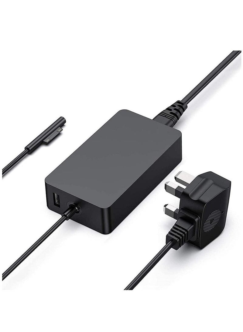 Surface Pro Charger 65W 15V 4A AC Power Supply Adapter Compatible with Surface Pro X 7 6 5 4 3 Surface Laptop 3 2 1 Surface Book Surface Go with Wall Plug and 6ft Power Cord