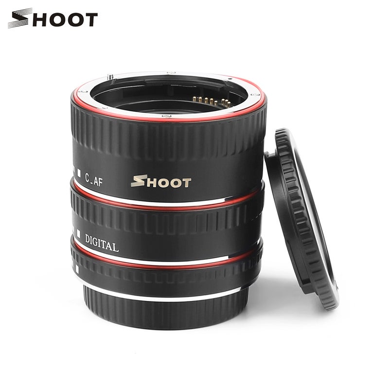 XT-364 Auto Focus Macro 13mm, 21mm And 31mm Extension Tube Adapter Ring Set Black