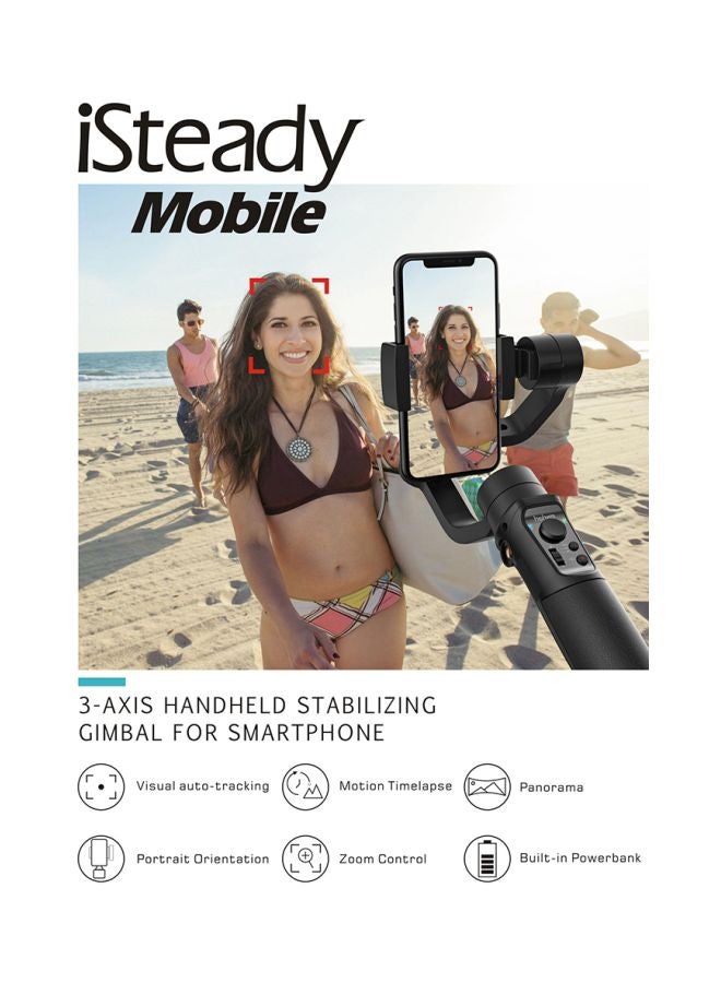 3-Axis Handheld Stabilizer For Samsung Galaxy S9+/S9/S8+/S8/S7/S6/Q2 Edge Black