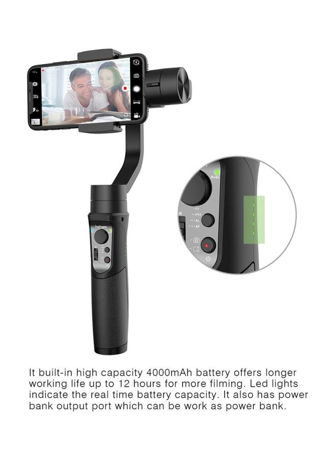 3-Axis Handheld Stabilizer For Samsung Galaxy S9+/S9/S8+/S8/S7/S6/Q2 Edge Black