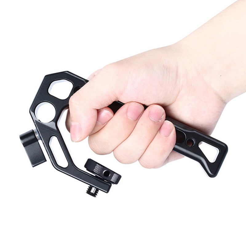 Universal Camera Top Handle Handgrip with Cold Shoe Mounts Black