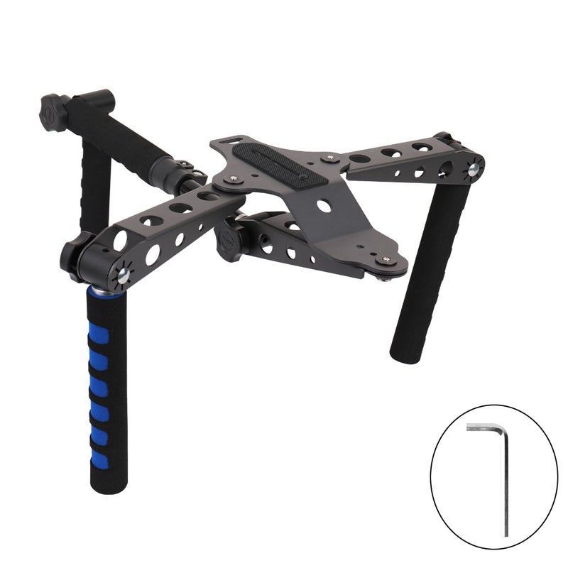 Universal Multifunctional DSLR Filmmaking System Shoulder Mount Black/Blue