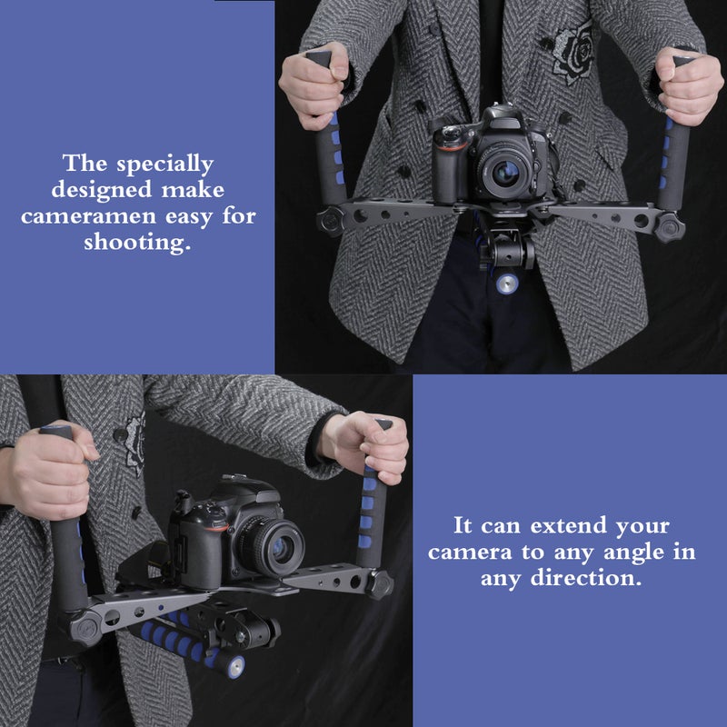 Universal Multifunctional DSLR Filmmaking System Shoulder Mount Black/Blue
