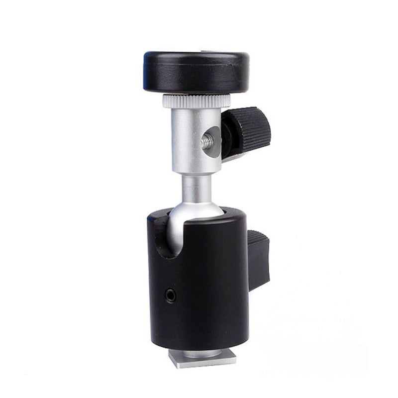 Camera Speedlight Support C-Type Mount Bracket With Ball Head Black