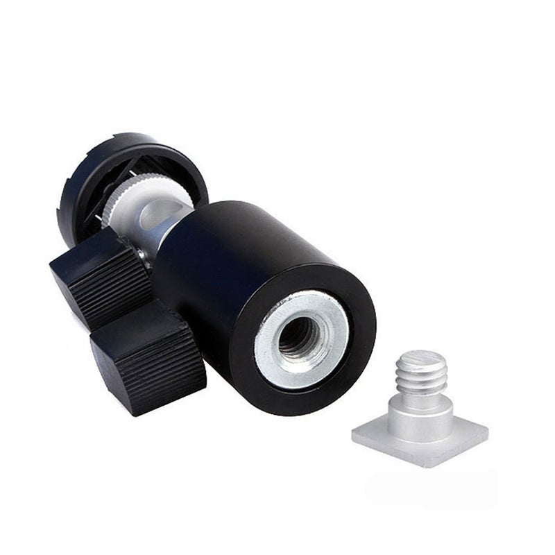 Camera Speedlight Support C-Type Mount Bracket With Ball Head Black