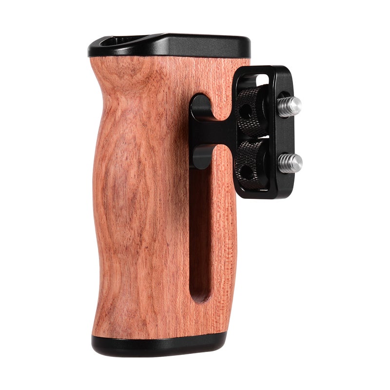Universal Camera Cage Hand Grip With Cold Shoe Mount Brown